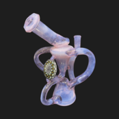 Shipley Glass Purple Lilac Faceted Floating Recyclers