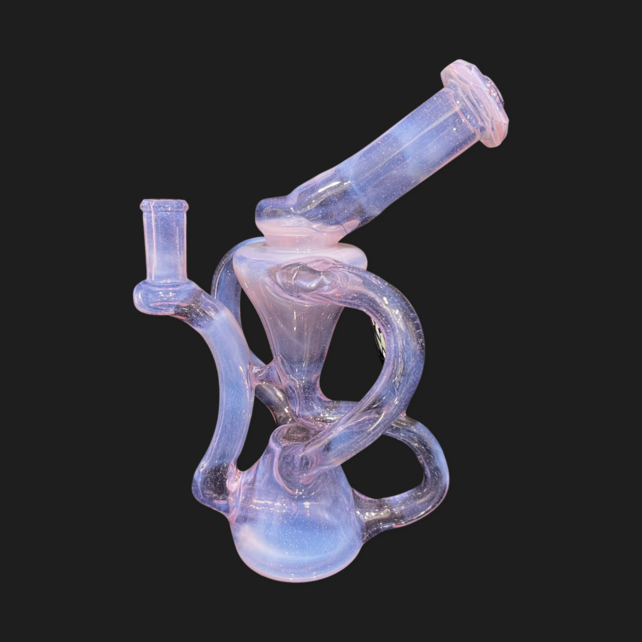 Shipley Glass Purple Lilac Faceted Floating Recyclers