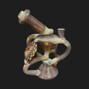 Shipley Glass Rainbow Satin Faceted Floating Recyclers