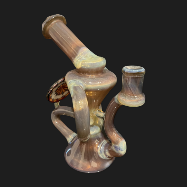 Shipley Glass Rainbow Satin Faceted Floating Recyclers