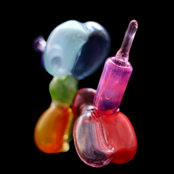 BlitzKriega Mini Balloon Dog Rainbow Clear