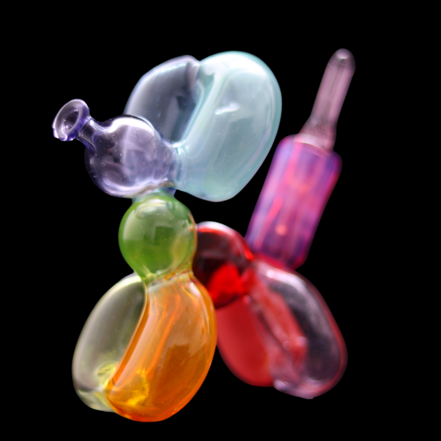 BlitzKriega Mini Balloon Dog Rainbow Clear