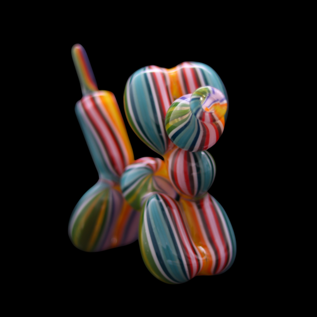 BlitzKriega Mini Balloon Dog Pink Green