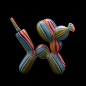 BlitzKriega Mini Balloon Dog Pink Green