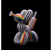 BlitzKriega Mini Balloon Dog Zebra Rainbow