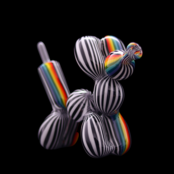BlitzKriega Mini Balloon Dog Zebra Rainbow
