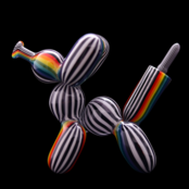 BlitzKriega Mini Balloon Dog Zebra Rainbow