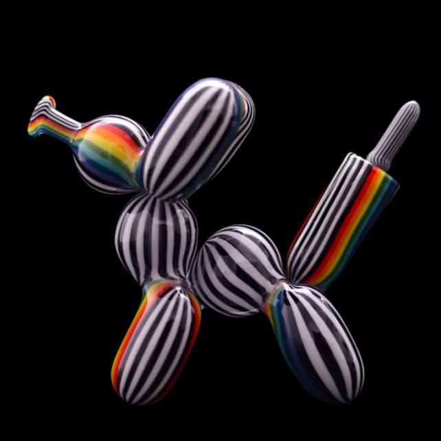 BlitzKriega Mini Balloon Dog Zebra Rainbow