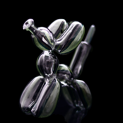 BlitzKriega Mini Balloon Dog Green Black Swirl