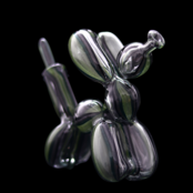 BlitzKriega Mini Balloon Dog Green Black Swirl