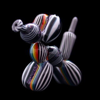 Blitzkriega Glass Balloon Dog Keychain