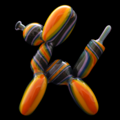 BlitzKriega Full Size Balloon Giraffe Deluxe Orange Green Dichro