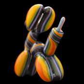 BlitzKriega Full Size Balloon Giraffe Deluxe Orange Green Dichro