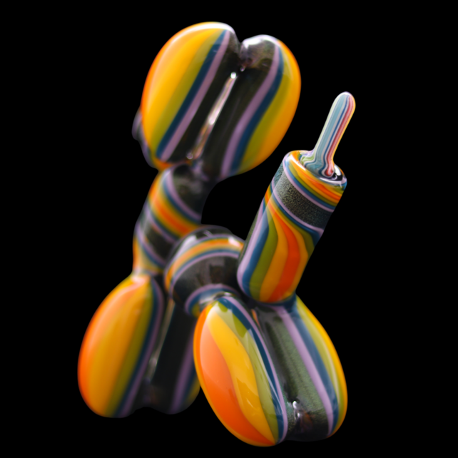 BlitzKriega Full Size Balloon Giraffe Deluxe Orange Green Dichro