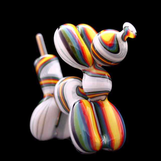 BlitzKriega Full Size Balloon Dog Orange White Green
