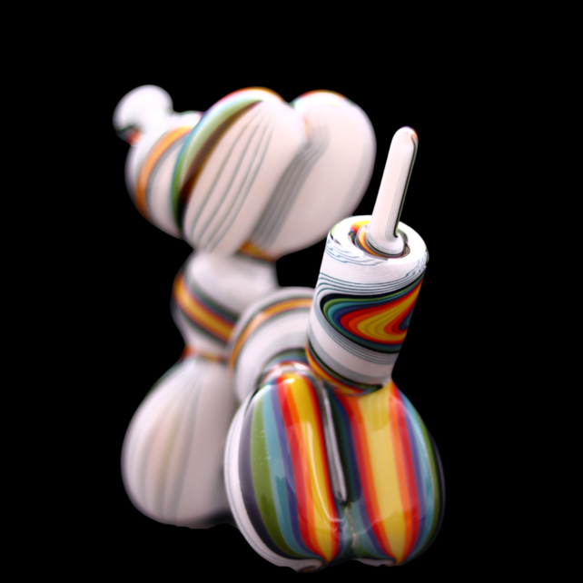 BlitzKriega Full Size Balloon Dog Orange White Green