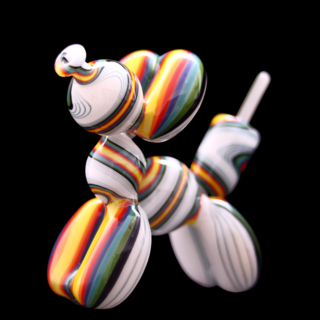 BlitzKriega Full Size Balloon Dog Orange White Green