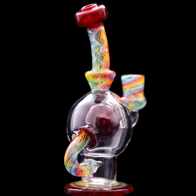 Augy Glass Linework Ball Rig OG Red Blizzard