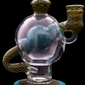 Augy Glass Linework Ball Rig Flare Agua Azul