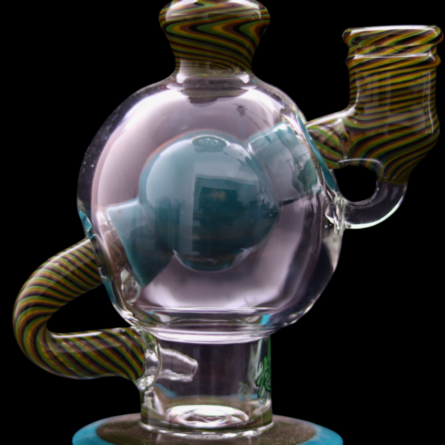 Augy Glass Linework Ball Rig Flare Agua Azul
