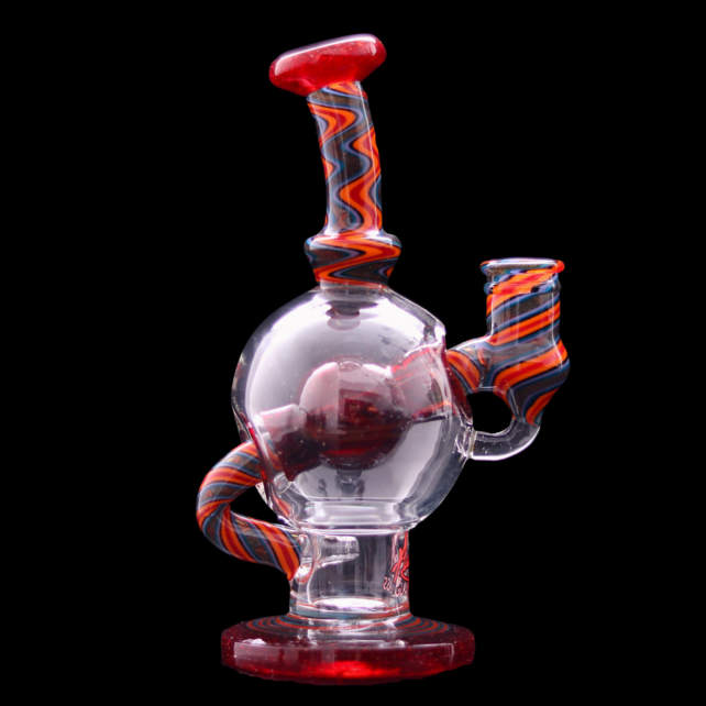 Augy Glass Linework Ball Rig Flare Red Blizzard