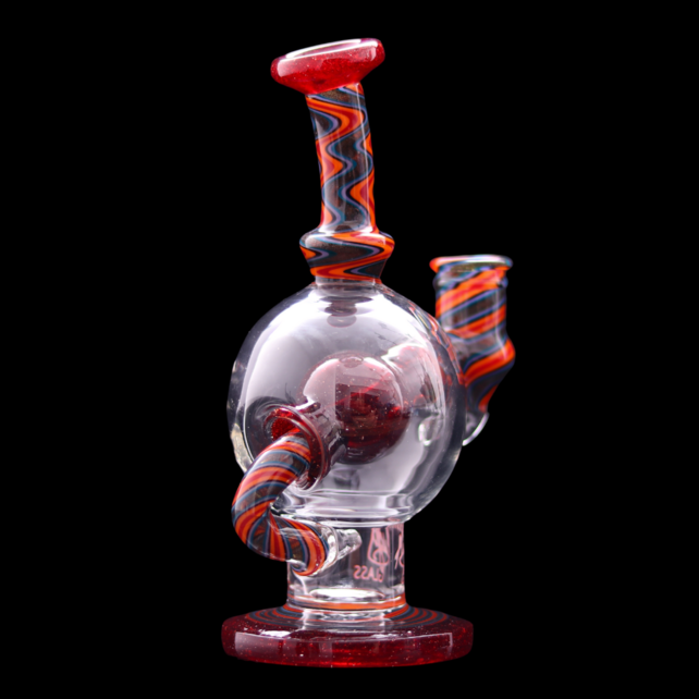 Augy Glass Linework Ball Rig Flare Red Blizzard