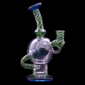 Augy Glass Linework Ball Rig Flare Heavy Blue Stardust