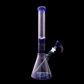 Augy Glass 15" Beaker With Dry Catcher Blue Blizzard