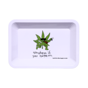 GZ1 x Elbo Metal Rolling Tray Smoke Em Leaf