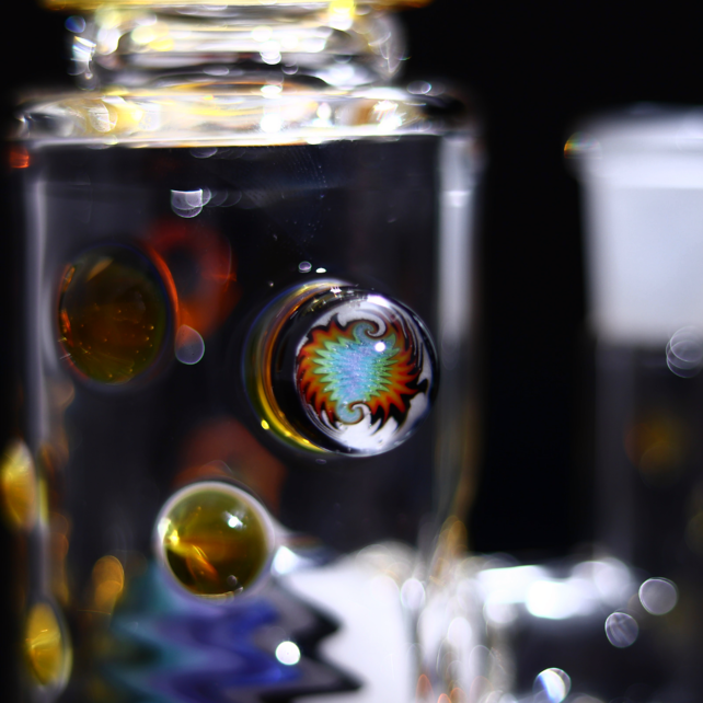 Hubbard Glass V2 Rig Wig Wag Ball Perc - Yellow