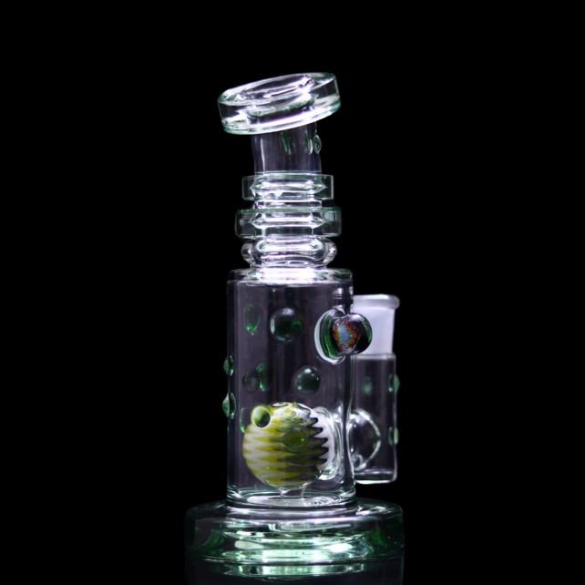 Hubbard Glass V2 Rig Wig Wag Ball Perc - Green