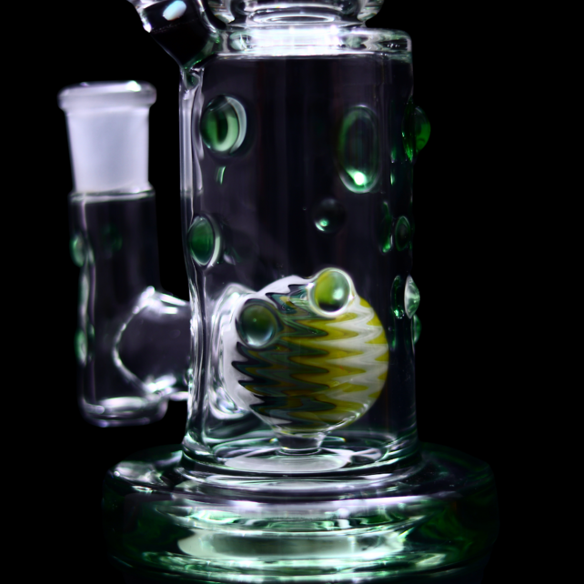 Hubbard Glass V2 Rig Wig Wag Ball Perc - Green