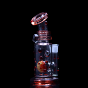 Hubbard Glass V2 Rig Wig Wag Ball Perc - Red