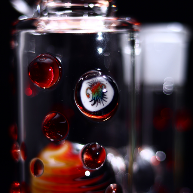 Hubbard Glass V2 Rig Wig Wag Ball Perc - Red