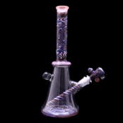 Vigil Glass 13" Worked Beaker Opal Peach