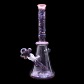 Vigil Glass 13" Worked Beaker Opal Peach