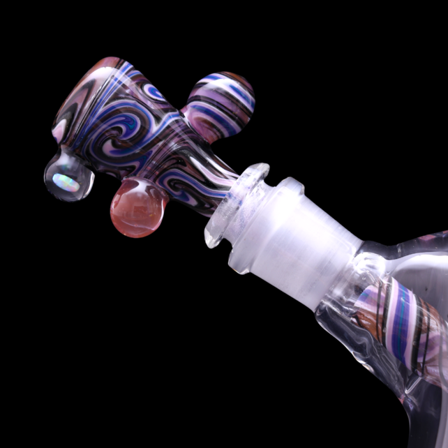 Vigil Glass 13" Worked Beaker Opal Peach