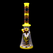 Vigil Glass 13" Worked Beaker Yellow Canary