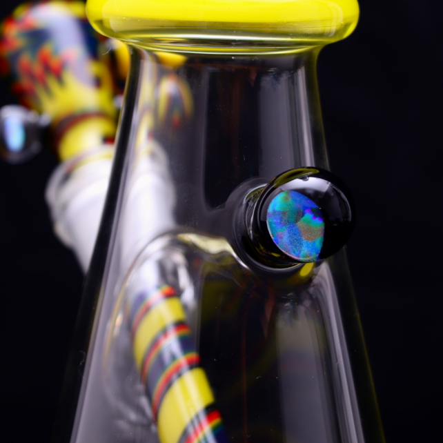 Vigil Glass 13" Worked Beaker Yellow Canary