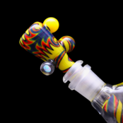 Vigil Glass 13" Worked Beaker Yellow Canary