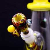 Vigil Glass 13" Worked Beaker Yellow Canary