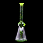 Vigil Glass 13" Worked Beaker Lime Drop