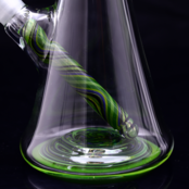 Vigil Glass 13" Worked Beaker Lime Drop