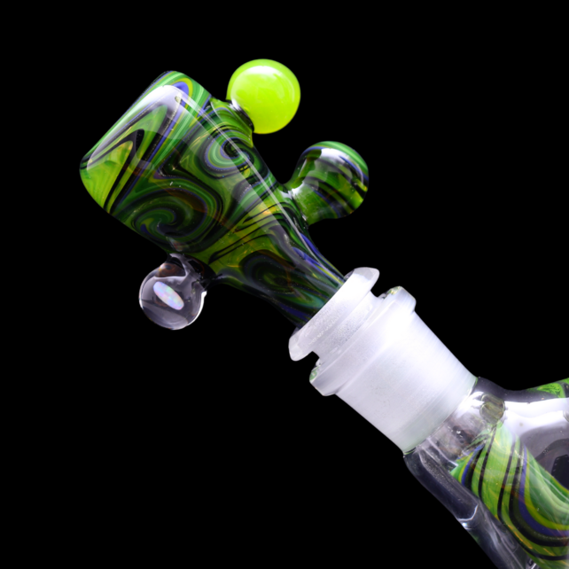 Vigil Glass 13" Worked Beaker Lime Drop