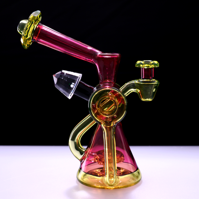 Bowman Glass V5 Bubble Dumper Good Ruby /Citrine