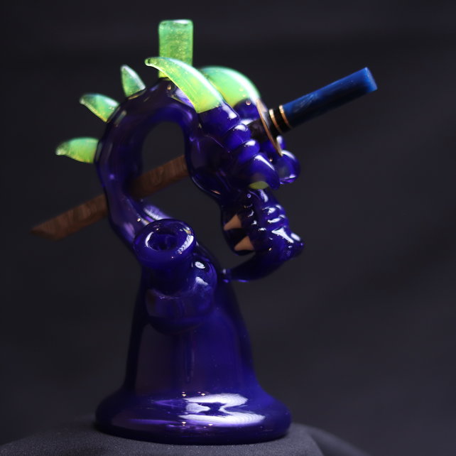 Tony Kazy Blue Glass Dragon