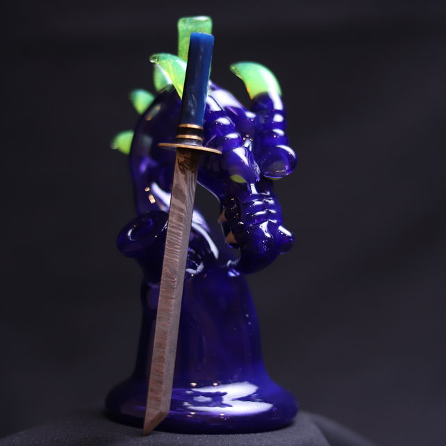 Tony Kazy Blue Glass Dragon