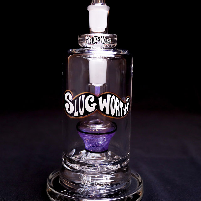 SlugWorth Glass Single Top Hat Bubbler w/ Adapter