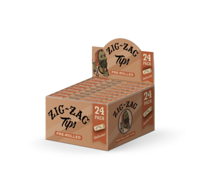 Zig Zag Original Unbleached Pre Rolled Tips (24CT)