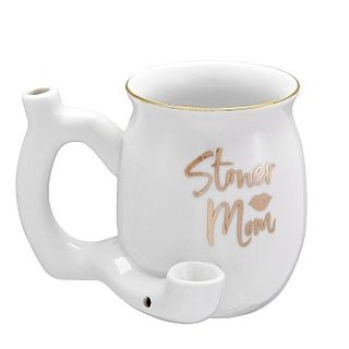Stoner Mom Mug Pipe (White)